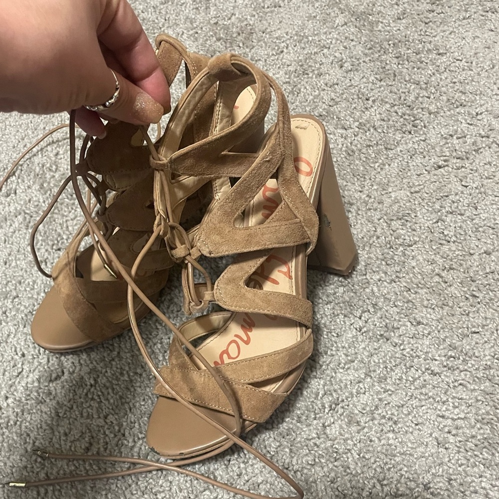 Sam Edelman straps heel beige size 7